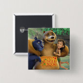 ジャングルの本のグループは1つを撃ちました 缶バッジ (正面&裏面)