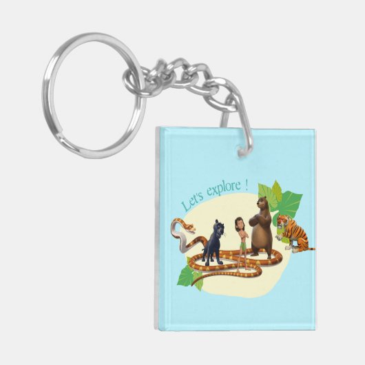 ジャングルの本のグループは4つを撃ちました キーホルダー (正面左)