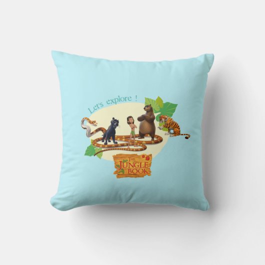 ジャングルの本のグループは4つを撃ちました クッション (正面)