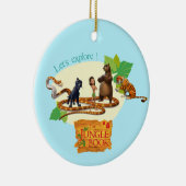 ジャングルの本のグループは4つを撃ちました セラミックオーナメント (右)