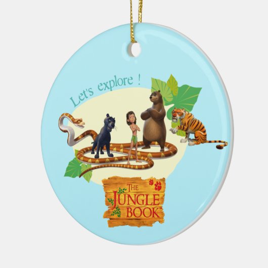 ジャングルの本のグループは4つを撃ちました セラミックオーナメント (左)
