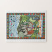 ジャングルの本IIの水彩画の絵画のパズル ジグソーパズル (横)