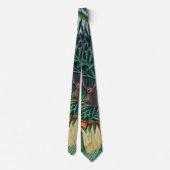 ジャングルの森でサルのオウム動物 ネクタイ (裏面)