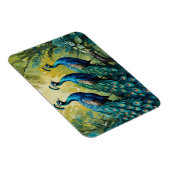 ジャングルの森の中のピーコックスのトリオ マグネット (右側)