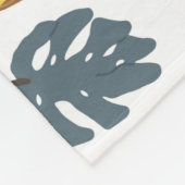 ジャングルの森の手に描かれたヒョウの野生動物 フリースブランケット (角)