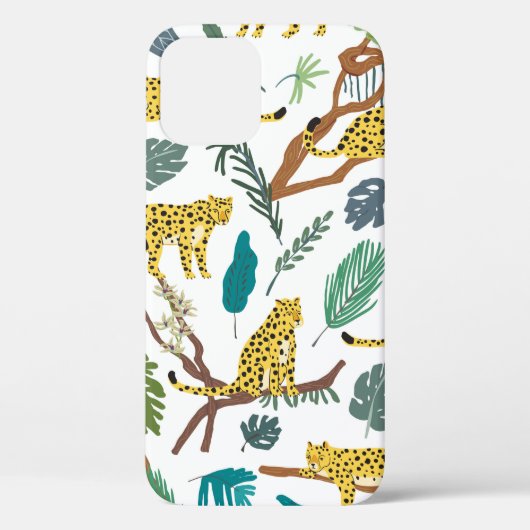 ジャングルの森の手に描かれたヒョウの野生動物 Case-Mate iPhoneケース (裏面)