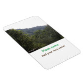 ジャングルの森の木の山の旅行の場所名を追加 マグネット (右側)