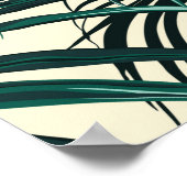 ジャングルの植物を持つ熱帯背景。シームレスT ポスター (角)