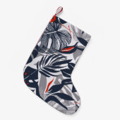 ジャングルの植物:シームレスオーガニックなフローラ スモールクリスマスストッキング (正面 (吊り時))