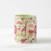 ジャングルの楽園|のモノグラム マグカップ (中央)