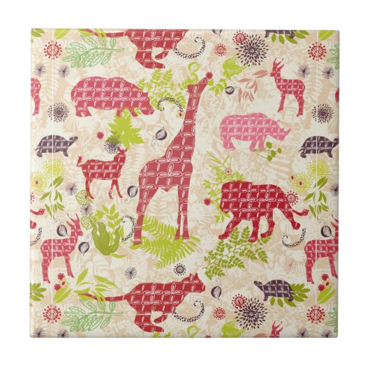 ジャングルの楽園 タイル (正面)