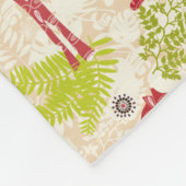 ジャングルの楽園 フリースブランケット (角)