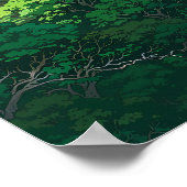 ジャングルの概要 – 風光明媚なイラストレーションアートスタイル ポスター (角)