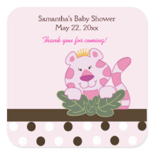 ジャングルの正方形の好意のステッカーのピンクの女王