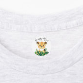 ジャングルの水色のライオンのラベル ラベル (貼付)