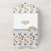 ジャングルの水色の虎の子可愛い猫の赤ちゃんシャワー オールインワン招待状 (外側)