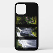 ジャングルの滝の三連画デジタルアート Case-Mate iPhoneケース (裏面)