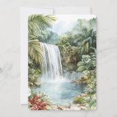 ジャングルの滝トロピカルバイク誕生日 招待状 (裏面)