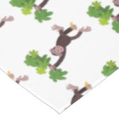 ジャングルの漫画の可愛ぶら下がったいチンパンジー テーブルクロス (アングル)