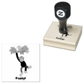 ジャングルの漫画の可愛ぶら下がったいチンパンジー ラバースタンプ (押印)