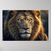 ジャングルの王の燃える瞳 ポスター (正面)