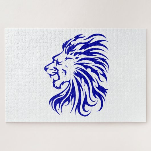 ジャングルの王ライオン、ライオン愛好者の贈り物、ライオン  ジグソーパズル (横)