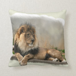 ジャングルの王様を愛するライオン クッション