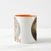 ジャングルの王様を愛するライオン ツートーンマグカップ (中央)