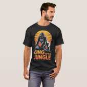ジャングルの王様 - ゴリラ Tシャツ (正面フル)