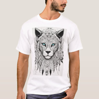 ジャングルの王様:ライオンプリントTシャツ Tシャツ