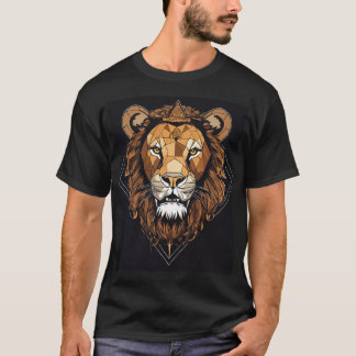 ジャングルの王様:ライオンTシャツデザイン Tシャツ