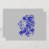 ジャングルの王獅子ライオン愛好家の贈り物 招待状 (正面/裏面)