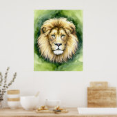 ジャングルの王：高貴なライオン ポスター (キッチン)