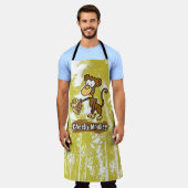 ジャングルの生意気なサル エプロン (着用した状態)