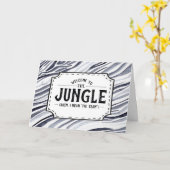 ジャングルの社員挨拶おもしろいへようこそ カード (黄色い花)