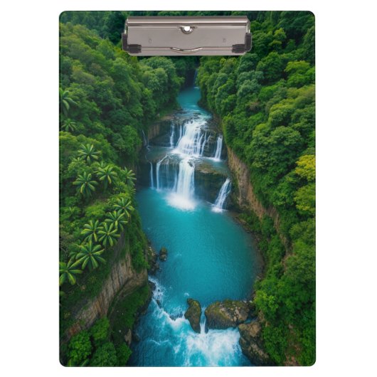 ジャングルの秋ジャーナル水のように思考が流れる クリップボード (正面)