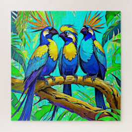 ジャングルの絶妙な熱帯鮮やか鳥 ジグソーパズル