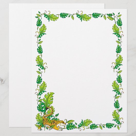 ジャングルの縁ど文具 (正面/裏面)