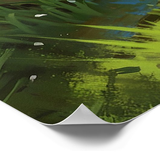 ジャングルの美走しいオレンジタイガー ポスター (角)