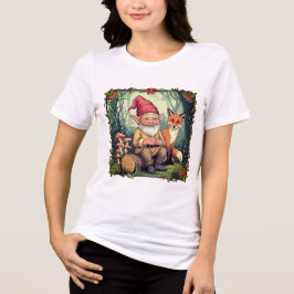 ジャングルの老人とキツネ トライブレンドTシャツ