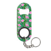 ジャングルの花が付いている熱帯パターン キーホルダー栓抜き (裏面)