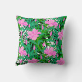 ジャングルの花が付いている熱帯パターン クッション (裏面)