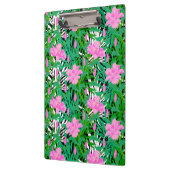 ジャングルの花が付いている熱帯パターン クリップボード (左)