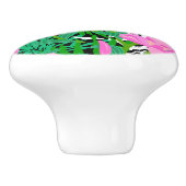 ジャングルの花が付いている熱帯パターン セラミックノブ (側面)