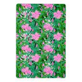 ジャングルの花が付いている熱帯パターン ミニクリップボード (裏面)