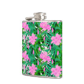 ジャングルの花が咲く熱帯の模様 フラスク (左)