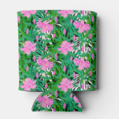 ジャングルの花を持つ熱帯模様 缶クーラー (裏面)