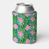 ジャングルの花を持つ熱帯模様 缶クーラー (缶裏面)