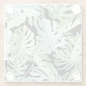 ジャングルの花パターン2 ガラスコースター (裏面)