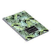 ジャングルの花パターン|はあなたの名前を加えます ノートブック (右側)